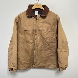 Vintage Carhartt Jacket Mens 54/3XL Tan Duck Canvas Arctic-Quilt Lined Coat USA
